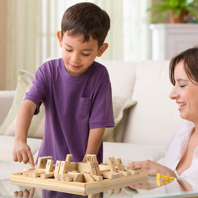 🏆🎁 Wooden Shut the Box Game – Family Party Dice Game for Kids & Adults | Math & Strategy Fun