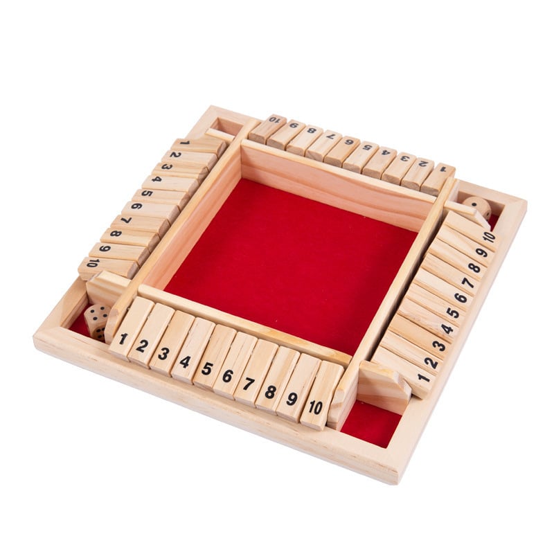 🏆🎁 Wooden Shut the Box Game – Family Party Dice Game for Kids & Adults | Math & Strategy Fun