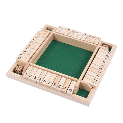 🏆🎁 Wooden Shut the Box Game – Family Party Dice Game for Kids & Adults | Math & Strategy Fun