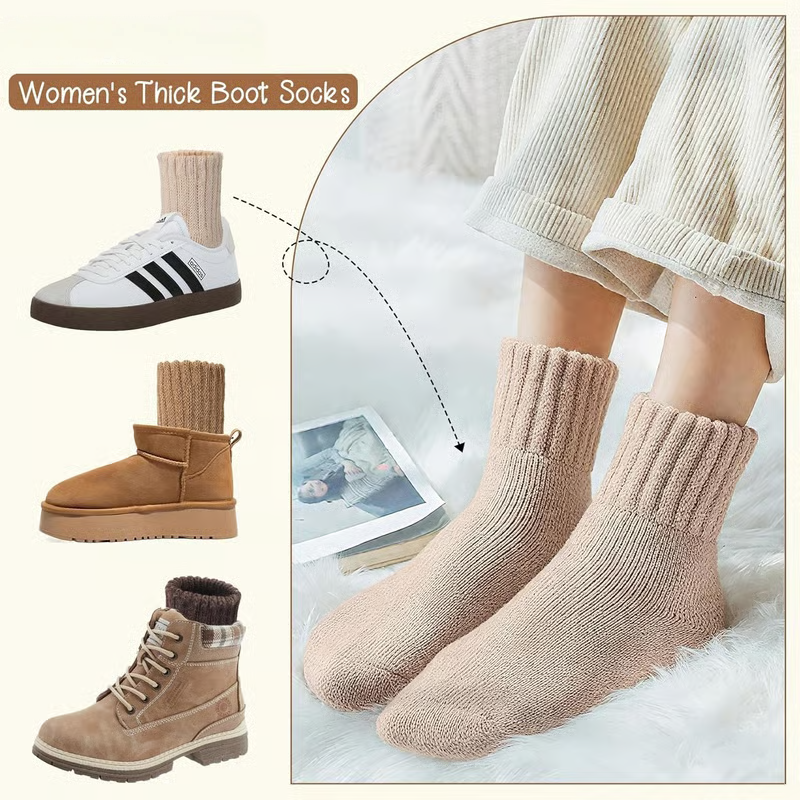 🏆 5 Pairs Women's Solid Mid-calf Socks