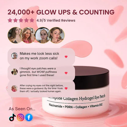 LOVILDS™ PDRN Peptide Collagen Hydrogel Eye Patches (30 Pairs)