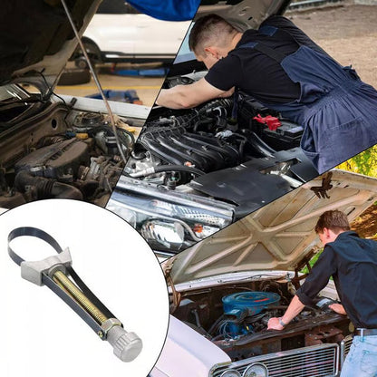 🔥USA NEW Auto Car Diameter Adjustable Oil Filter Removal Strap Wrench Tool