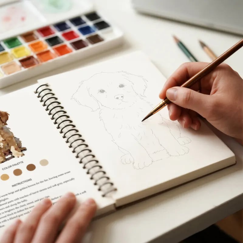 🔥LAST DAY SALE 60% OFF 🖼️Beginner-Friendly💕 Watercolor Workbook